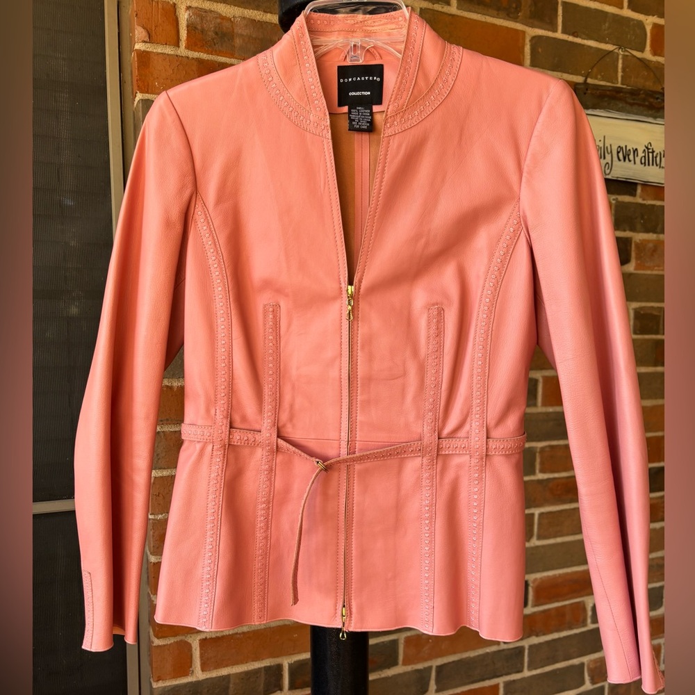 Doncaster Gorgeous Pink Leather Jacket Size 4